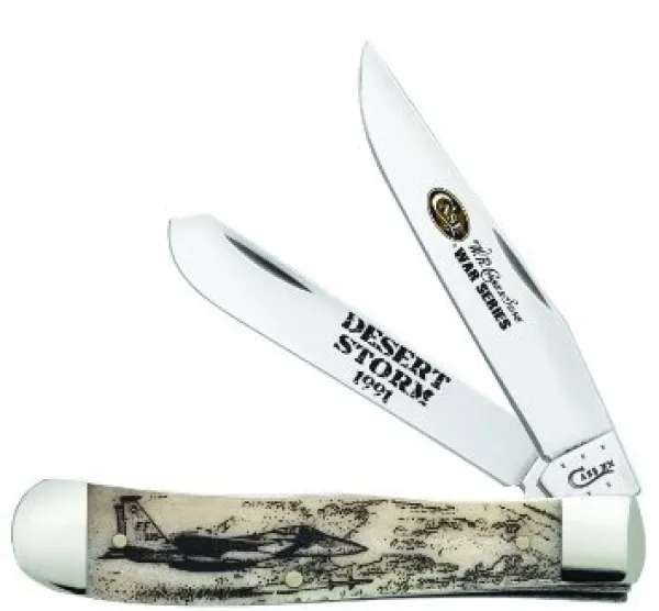 Case Desert Storm Nat Bone Trapper Knives 21753