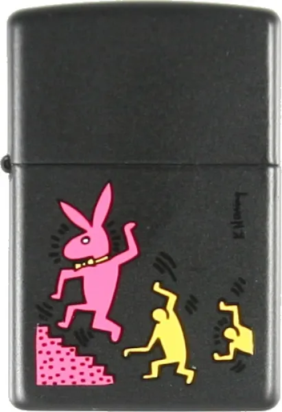 Zippo Black Matte Bunny Move Lighter 218SEL594