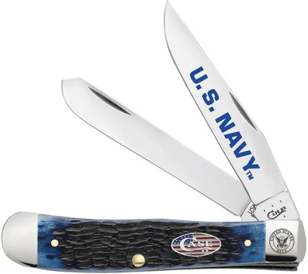 Case Us Navy-navy Blue Bn Trapper Knives 22550