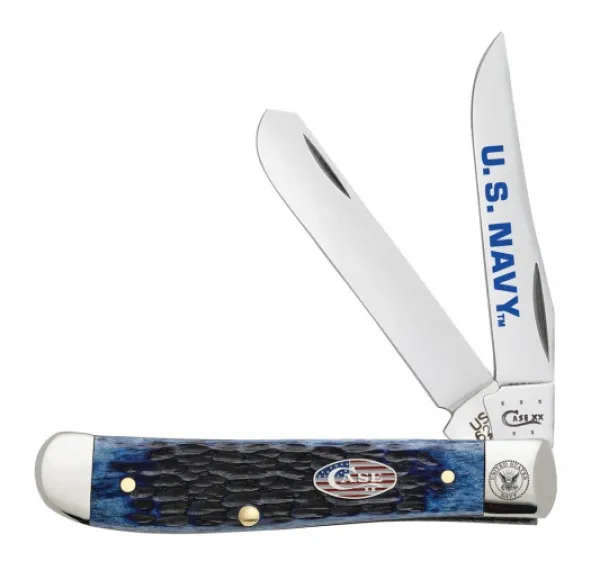 Case Us Navy-navy Bl Bn Mini Trappe Knives 22551
