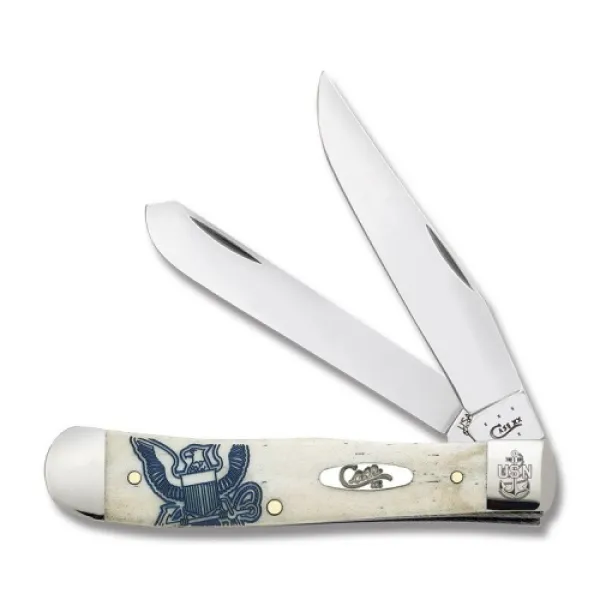 Case Us Navy Anchor Nat Bn Trapper Knives 22554