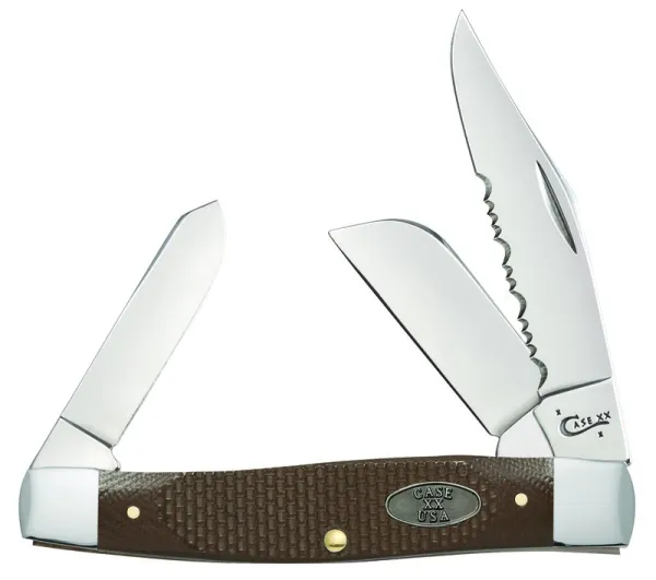Case Earth Brown G-10 - Large Stockman (10375 SS) Knives 23308
