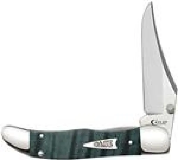 Case Kickstart® Turquoise Curly Maple Wood Smooth Mid Folding Hunter A-O (71265AC SS) U.S. Pat 7,086,157 Knives 23364