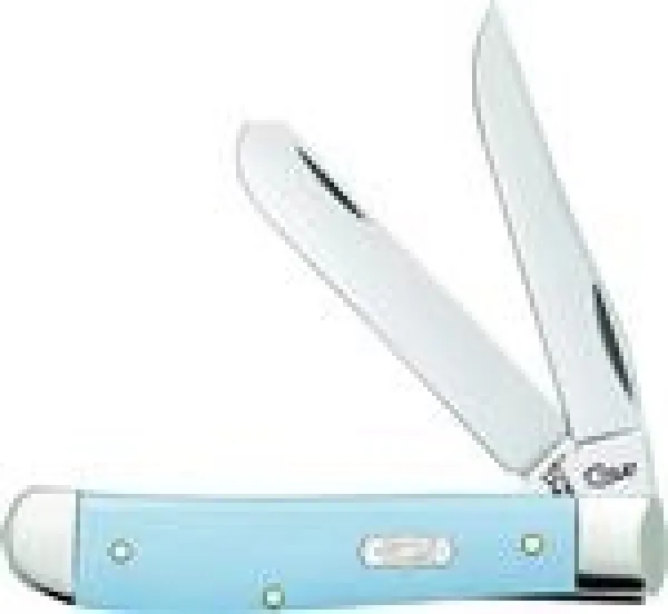 Case Ichthus Ice Blue Synthetic Smooth Mini Trapper (4207 SS) Knives 23385