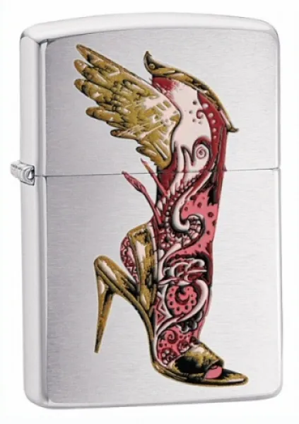 Zippo Zippo Mehindi Brushed Chrome lights 24516