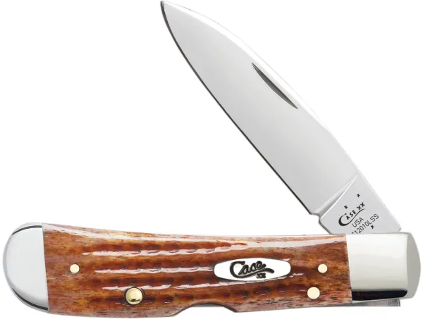 Case Amber Bone - Peach Seed Jig Tribal Lock (TB612010L SS) Knives 247