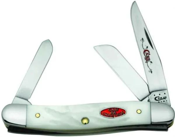 Case Rough White Syn Med Stockman Knives 25401