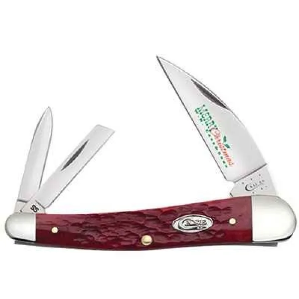 Case DRK Red Bone Seahorse Whittler CA25505