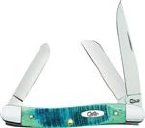Case Caribbean Blue Bn Med Stockman Knives 25597
