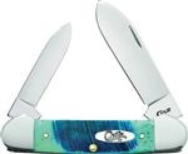 Case Caribbean Blue Bone - Sawcut Jig Canoe (62131 SS) Knives 25598