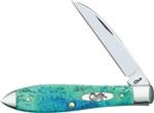 Case Caribbean Blue Bone - Sawcut Jig Tear Drop (TB61028W SS) Knives 25599