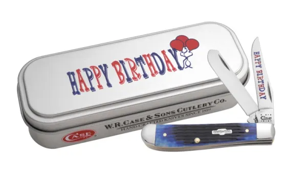 Case Blue Mini Trap Happy Birthday Knives 25671