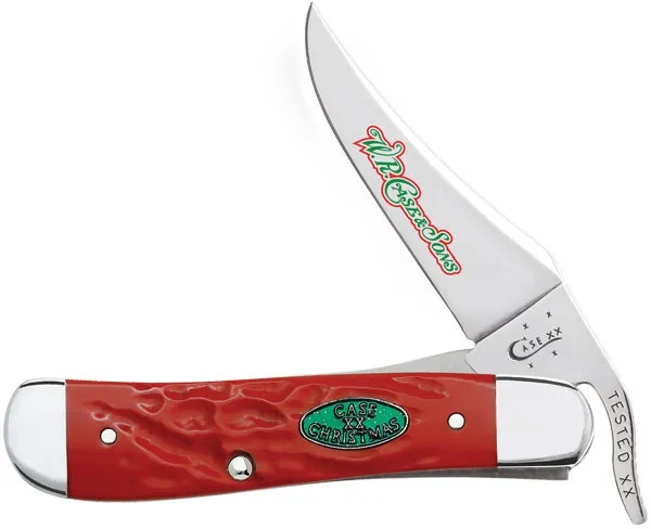 Case Xmas Dark Red Syn Russlock Knives 25673