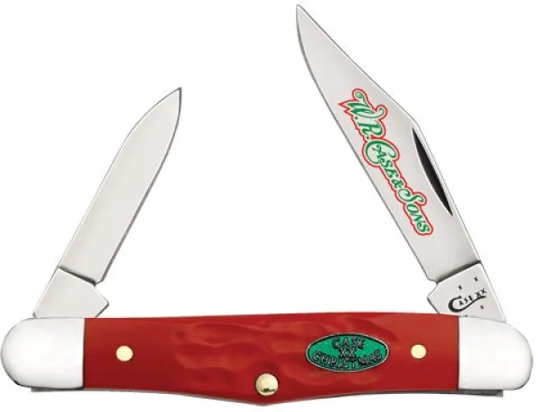 Case Xmas Dark Rd Syn Half Whittler Knives 25676