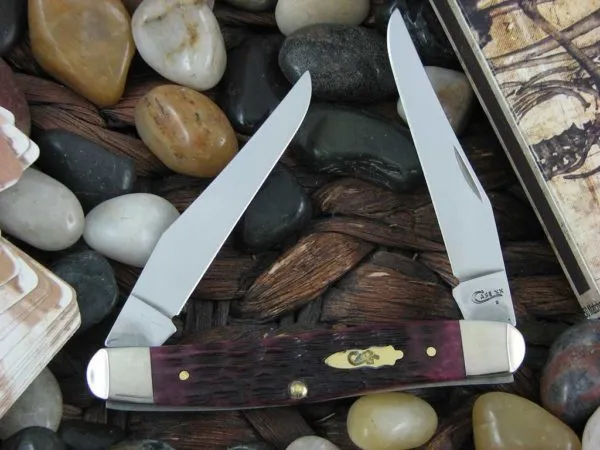 Case Pb Cabernet Bone Muskrat Knives 25725