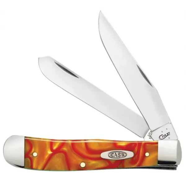 Case Orange Pearl Kirinite Trapper (10254 SS) Knives 25900