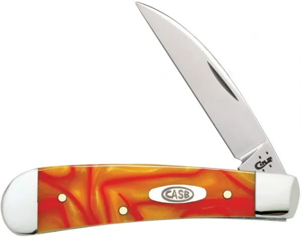 Case Orng Pearl Kirinite Sway Back Knives 25905