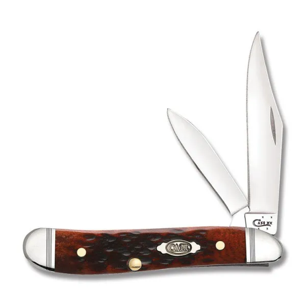 Case Jigged Walnut Bone Peanut Knives 26023