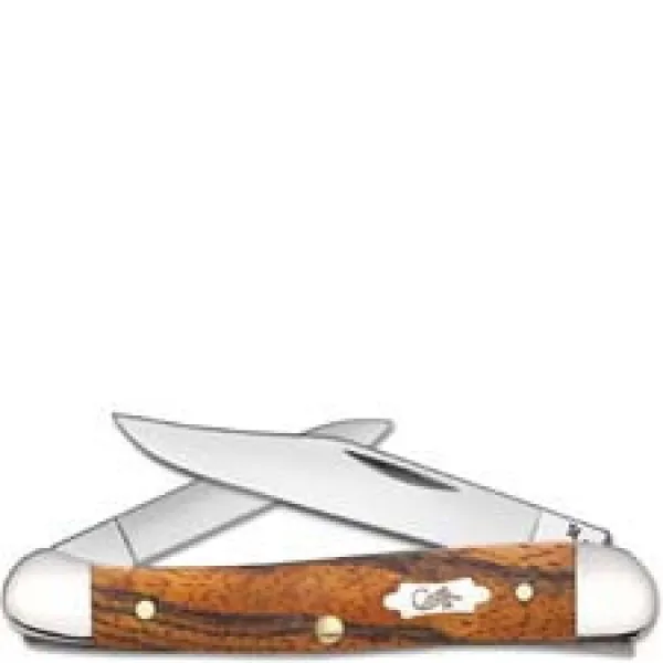 Case Sm Zebra Wood Mini Copperhead Knives 26260