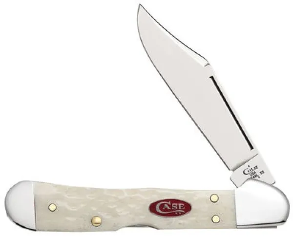 Case Natural Bone Mini Copperlock Knives 26454