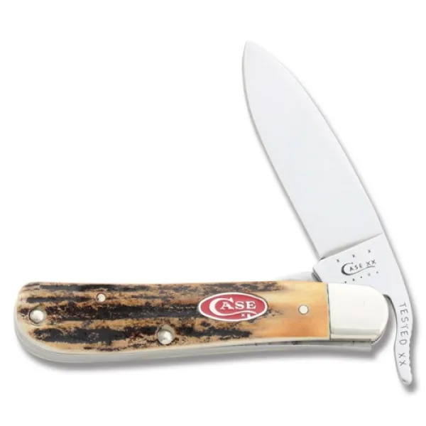 Case Russlock Stag Drop Pt Red Shld Knives 26497