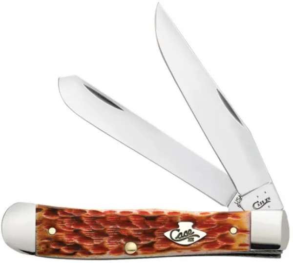Case Burnt Salmon Bone Trapper Knives 27050