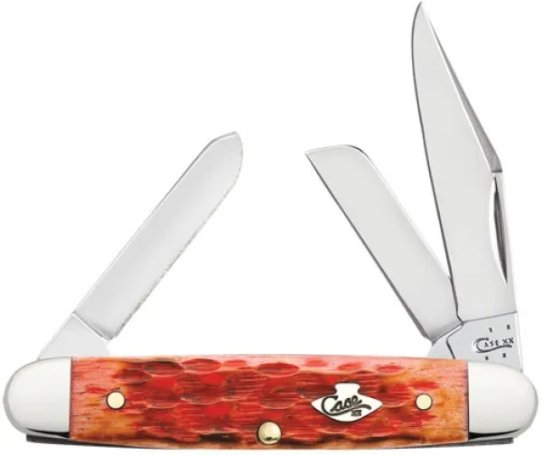 Case Brnt Salmon Bn Med Stockman Knives 27054