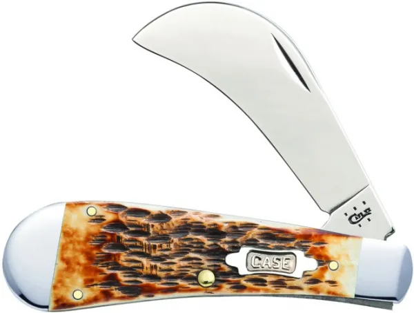 Case Burnt Amber Bone- Peach Seed Jig Hawkbill Pruner (61011 SS) CA27643
