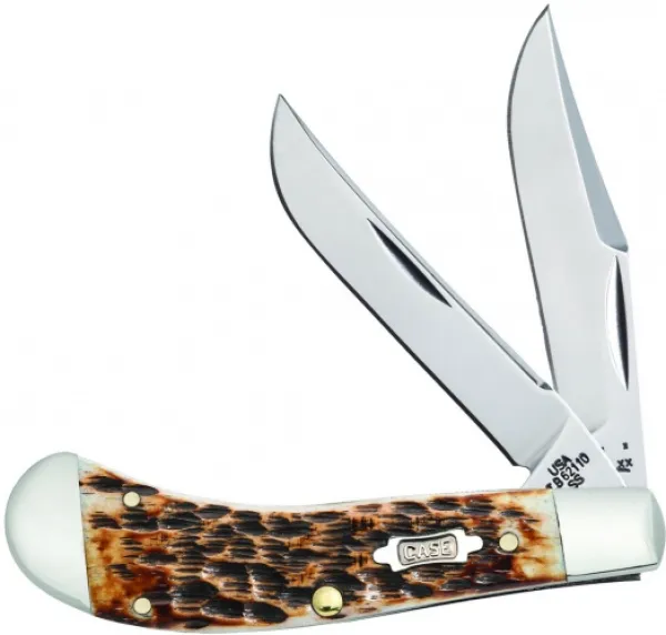 Case Burnt Amber Bone- Peach Seed Jig Saddlehorn CA27644