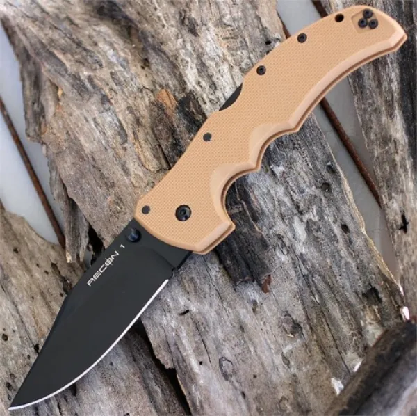 Cold Steel Recon 1 Clip Point Coyote Tan knives 27TLCVB