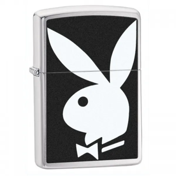 Zippo Playboy Brushed Chrome Lighter Model 28269