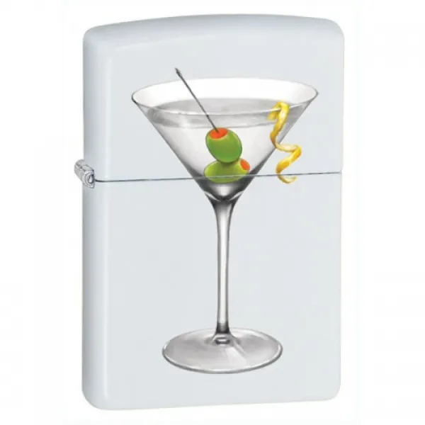 Zippo Martini White Matte lights 28271
