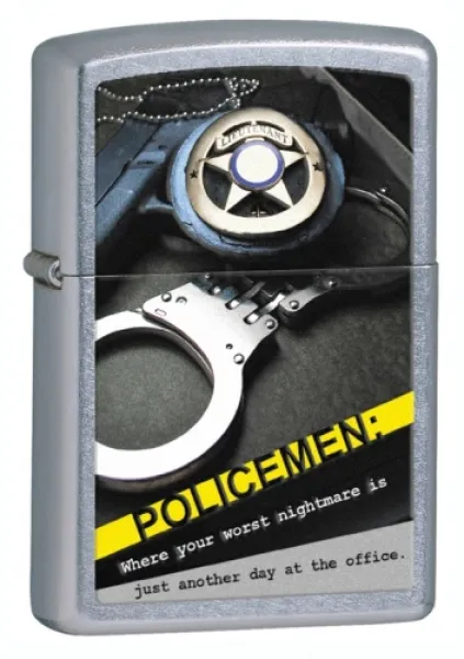 Zippo Police Badge Handcuffs lights 28279