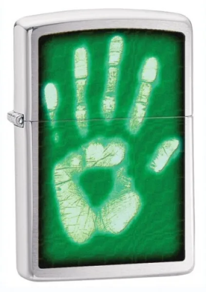 Zippo Identity Hand Print lights 28283