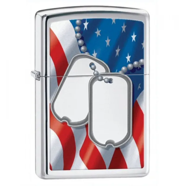 Zippo Flag And Dog Tags lights 28291