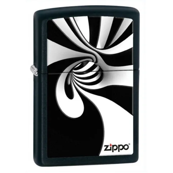 Zippo Spiral Black & White Lighter Model 28297