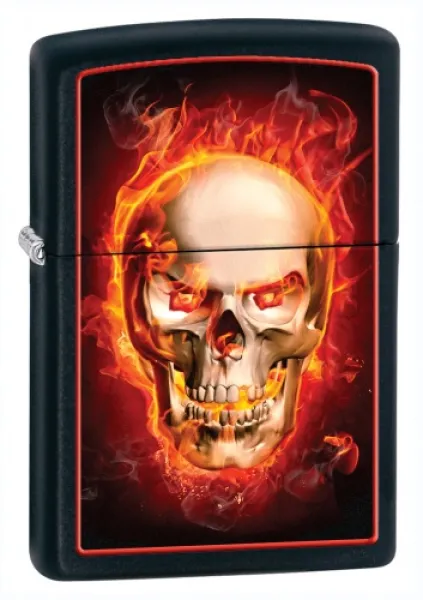 Zippo Burning Skull lights 28307
