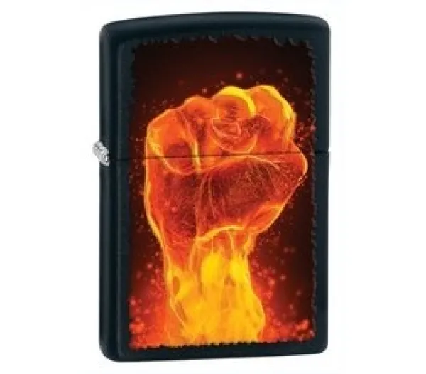 Zippo Fire Fist Black Matte Lighter Model 28308