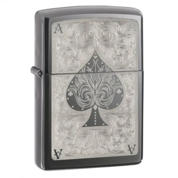 Zippo Ace Filigree Black Iced Lighter model 28323
