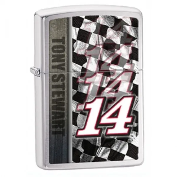 Zippo 14 Tony Stewart Brush Chr lights 28334