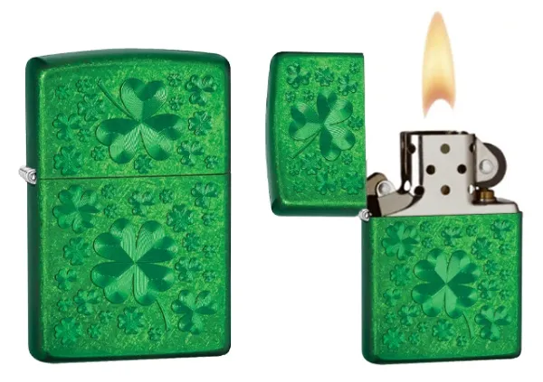 Zippo Meadow Green Clover lights 28354