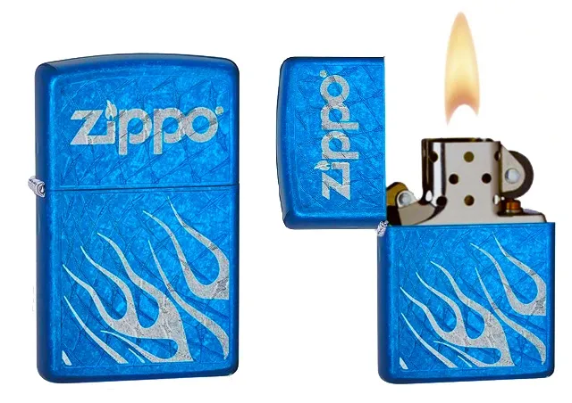Zippo Zippo Logos Cerulean lights 28364