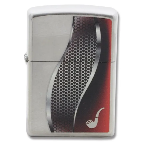 Zippo Pipe Lighter Red Street Chr lights 28371