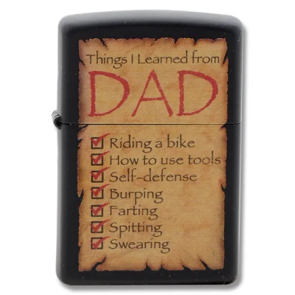 Zippo Dad Things Learned lights 28372