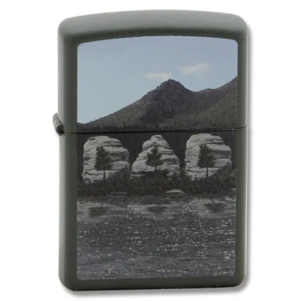Zippo Dad Green Mountains lights 28375