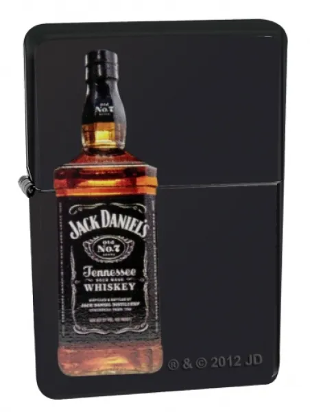 Zippo Jack Daniels Bottle Blk Matt lights 28422