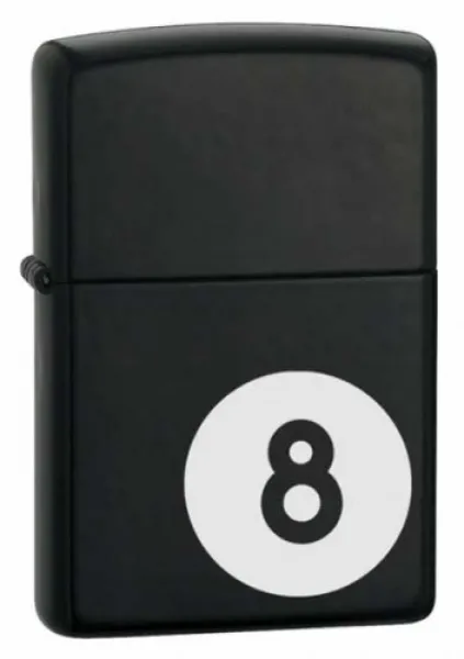 Zippo 8 Ball -black Matte lights 28432