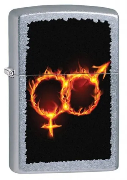Zippo Man Woman Fire lights 28446