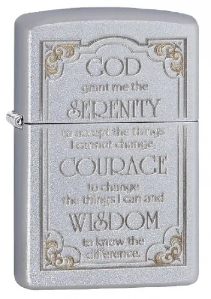 Zippo Serenity Prayer lights 28458