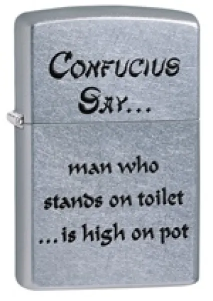 Zippo Confucius Say Toile lights 28459